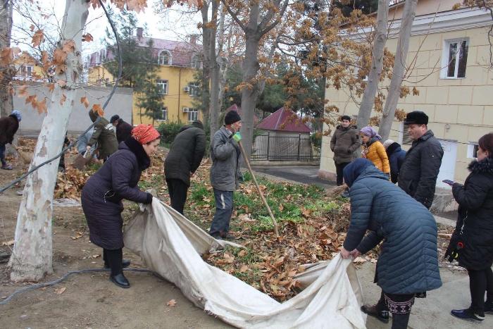 Аксияи «Тозагии маҳал» дар шаҳри Гулистон