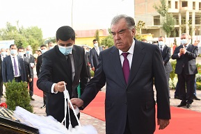 Ифтитоҳи расмии бинои Шуъбаи ҳифзи муҳити зисти ноҳияи Данғара аз ҷониби Пешвои муаззами миллат муҳтарам Эмомалӣ Раҳмон